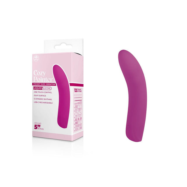 Cozy Pointer - Pink - Pink 12.7 USB Rechargeable Mini Vibrator - VIBRATORS