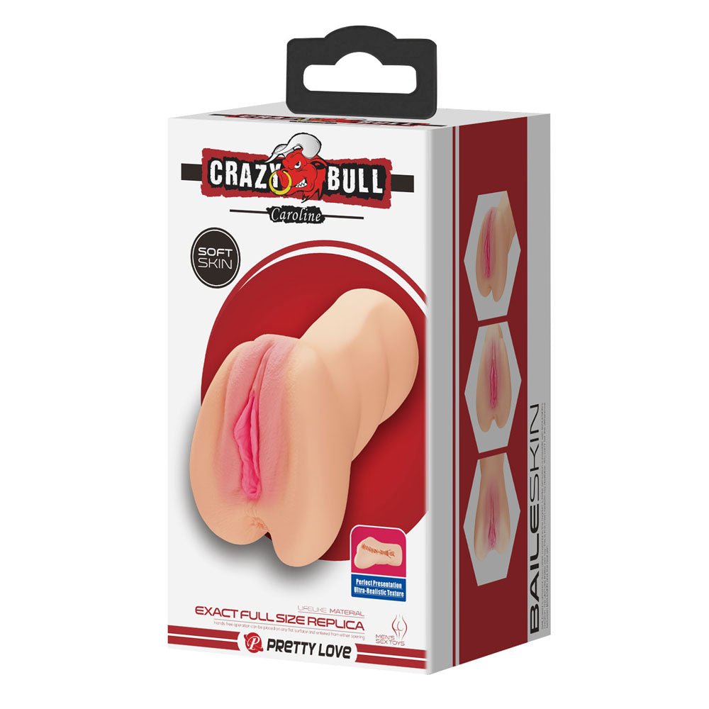 CRAZY BULL CAROLINE Vagina Stroker - Flesh - MASTURBATORS - Naughty by Nature Adult Store