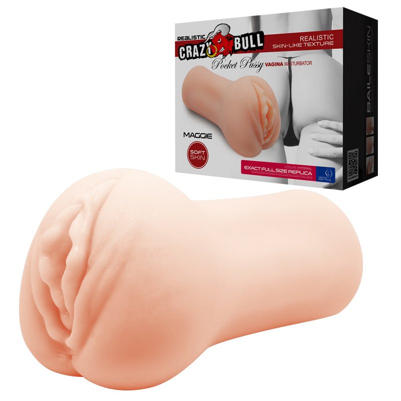 CRAZY BULL MAGGIE Vagina Stroker - Flesh - MASTURBATORS - Naughty by Nature Adult Store