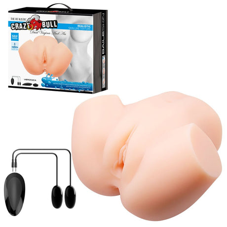 Crazy Bull Veronica Vibrating Sex Doll Torso – Dual Entry TPR Masturbator - MASTURBATORS