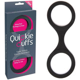 CreativeC Quickie Cuffs – Black Silicone Bondage Handcuffs (Medium) - Adult Toys