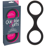 CreativeC Quickie Cuffs – Black Silicone Bondage Handcuffs (Medium) - Adult Toys