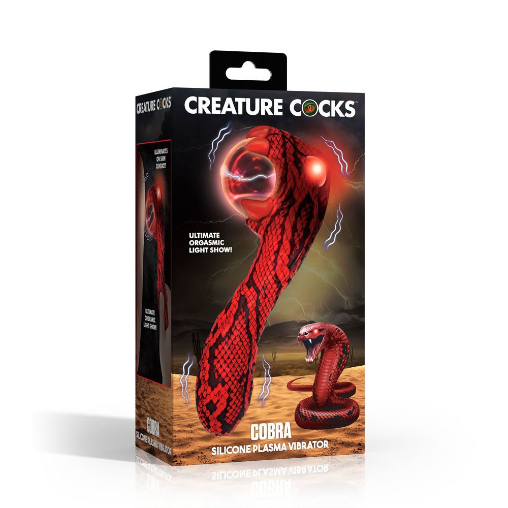 Creature Cocks Cobra Red 18.5 cm Fantasy Plasma Vibrator - VIBRATORS