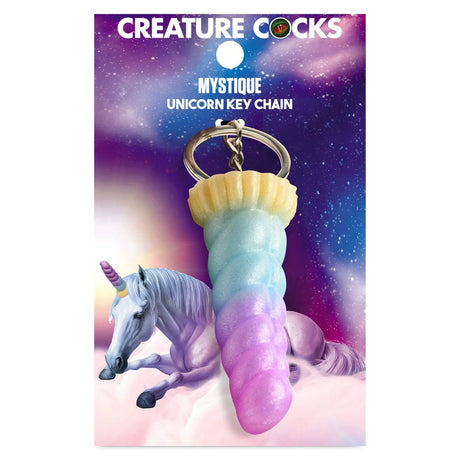 Creature Cocks Mystique Unicorn Keychain - Novelty Fantasy Dildo Keyring - NOVELTIES