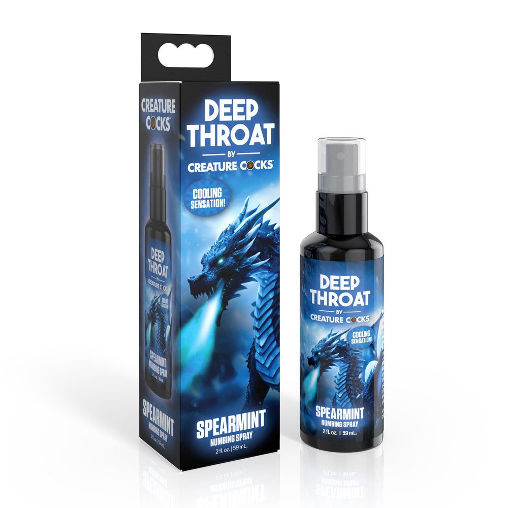 Creature Cocks Spearmint Deep Throat Spray Flavoured 59ml Numbing - ENHANCERS
