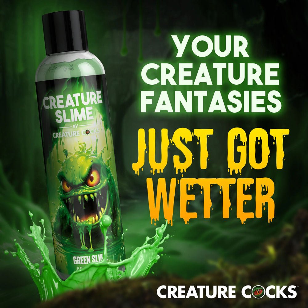 Creature Slime by Creature Cocks - Green Slime - Green Water Based Lubricant - 237 ml Bottle - LOTIONS & LUBES