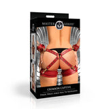 Crimson Captive Thigh Wrist Ankle Hog Tie Restraints - Adult Toys