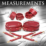 Crimson Captive Thigh Wrist Ankle Hog Tie Restraints - Adult Toys