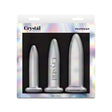 Crystal - 3pc Trainer Kit - Clear Glass Anal Plugs - Set of 3 Sizes - GLASS TOYS