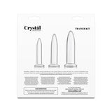 Crystal - 3pc Trainer Kit - Clear Glass Anal Plugs - Set of 3 Sizes - GLASS TOYS