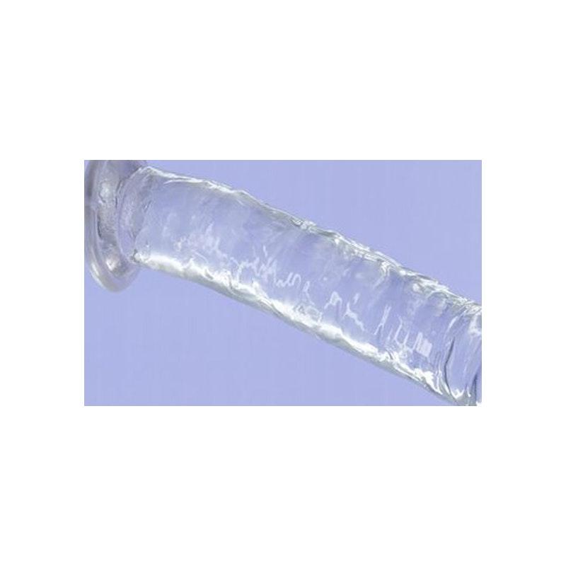 Crystal Dildo Straight 7in Clear - Adult Toys