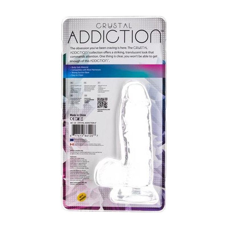 Crystal Dildo w Balls 6in Clear - Naughty by Nature Adult Store