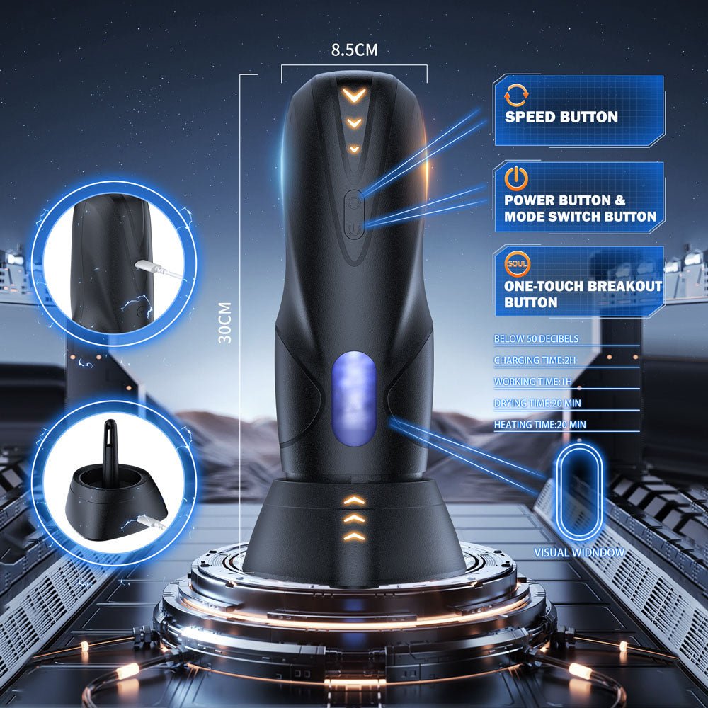 CyberSkin The Galaxy Voy - Thrusting & Rotating Auto Masturbator with Heater - Naughty by Nature Adult Store