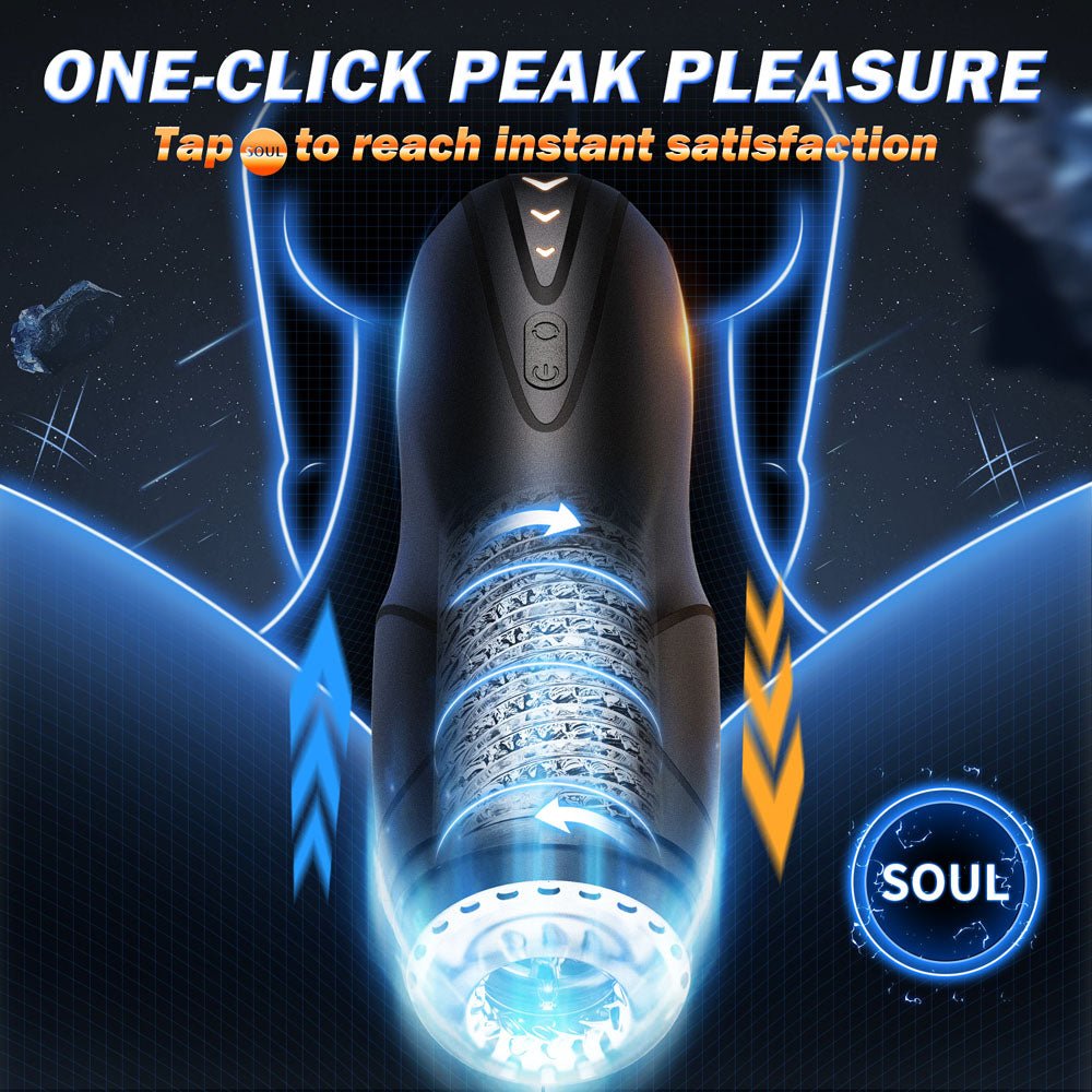 CyberSkin The Galaxy Voy - Thrusting & Rotating Auto Masturbator with Heater - Naughty by Nature Adult Store