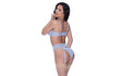 Demi Bra Garter and Thong Set - Lingerie