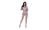 Demi Bra Garter and Thong Set - Lingerie