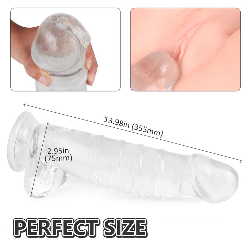 Denny Dong w Balls Clear XXL - Adult Toys
