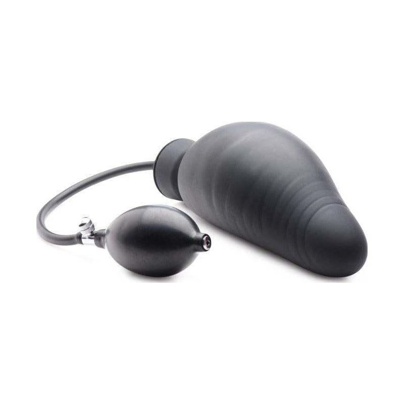 Dick Spand Inflatable Silicone Dildo Black - Adult Toys