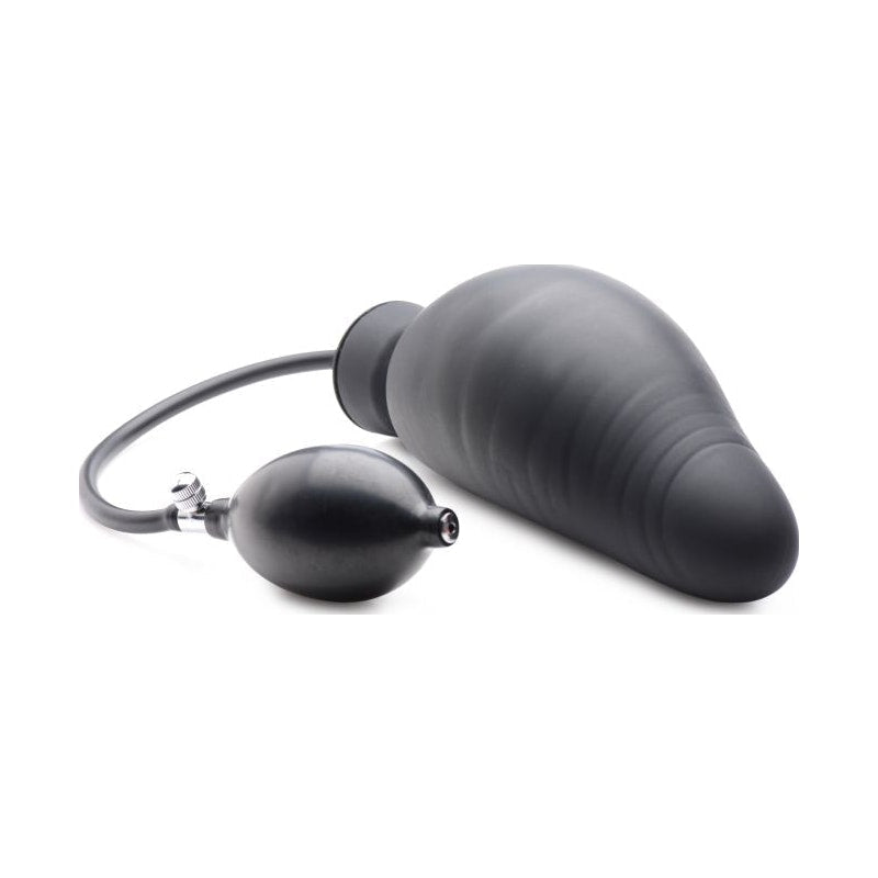 Dick Spand Inflatable Silicone Dildo Black - Adult Toys