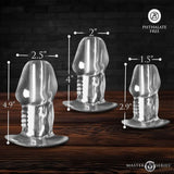 Dicked Clear Hollow Anal Plug 3pc Set - Adult Toys