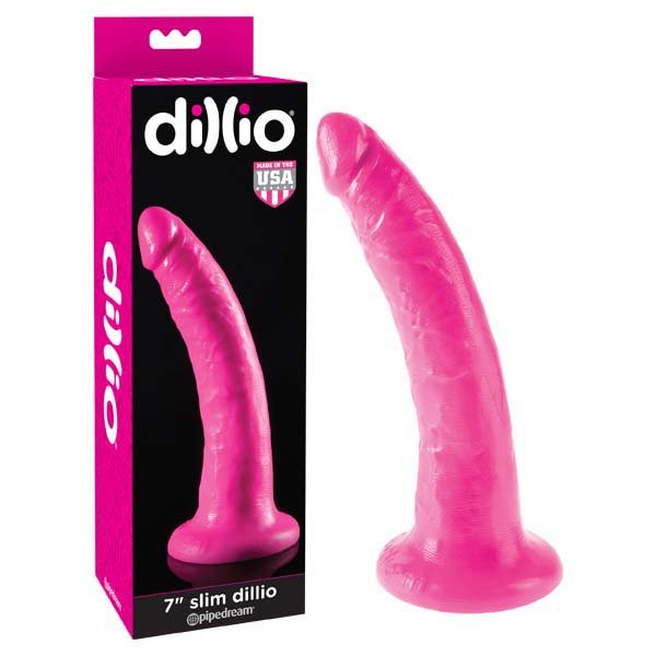 Dillio 7'' Slim - Pink 17.8 cm Dong - DONGS
