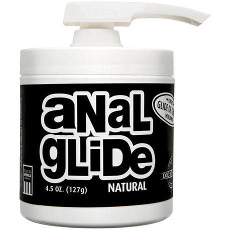 Doc Johnson's Anal Glide Petroleum Based Lubricant - 127 g Pump Bottle - Naughty by Nature Adult Store