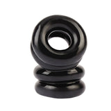 Double Stacked Dual Pleasure Ring Black - Naughty by Nature Adult Store