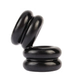 Double Stacked Dual Pleasure Ring Black - Naughty by Nature Adult Store