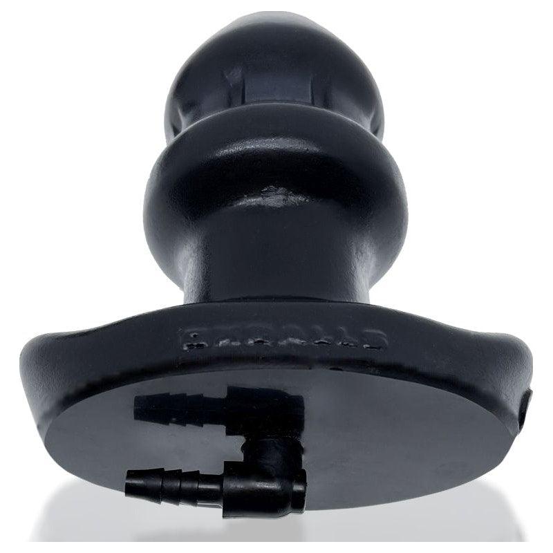 Drain O Flow Thru Buttplug Black - Adult Toys