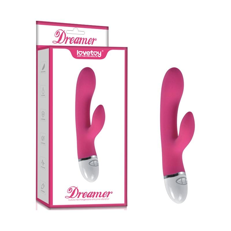Dreamer 7 Mode Silicone Rechargeable Rabbit Vibrator Pink - Adult Toys