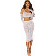 Dreamgirl Bralette and Slip Skirt White - Lingerie