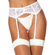 Dreamgirl Lace Garter Belt White - Lingerie
