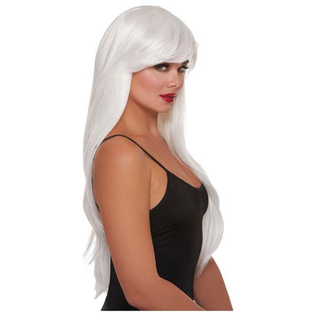 Dreamgirl Layered Long Wig White - Lingerie