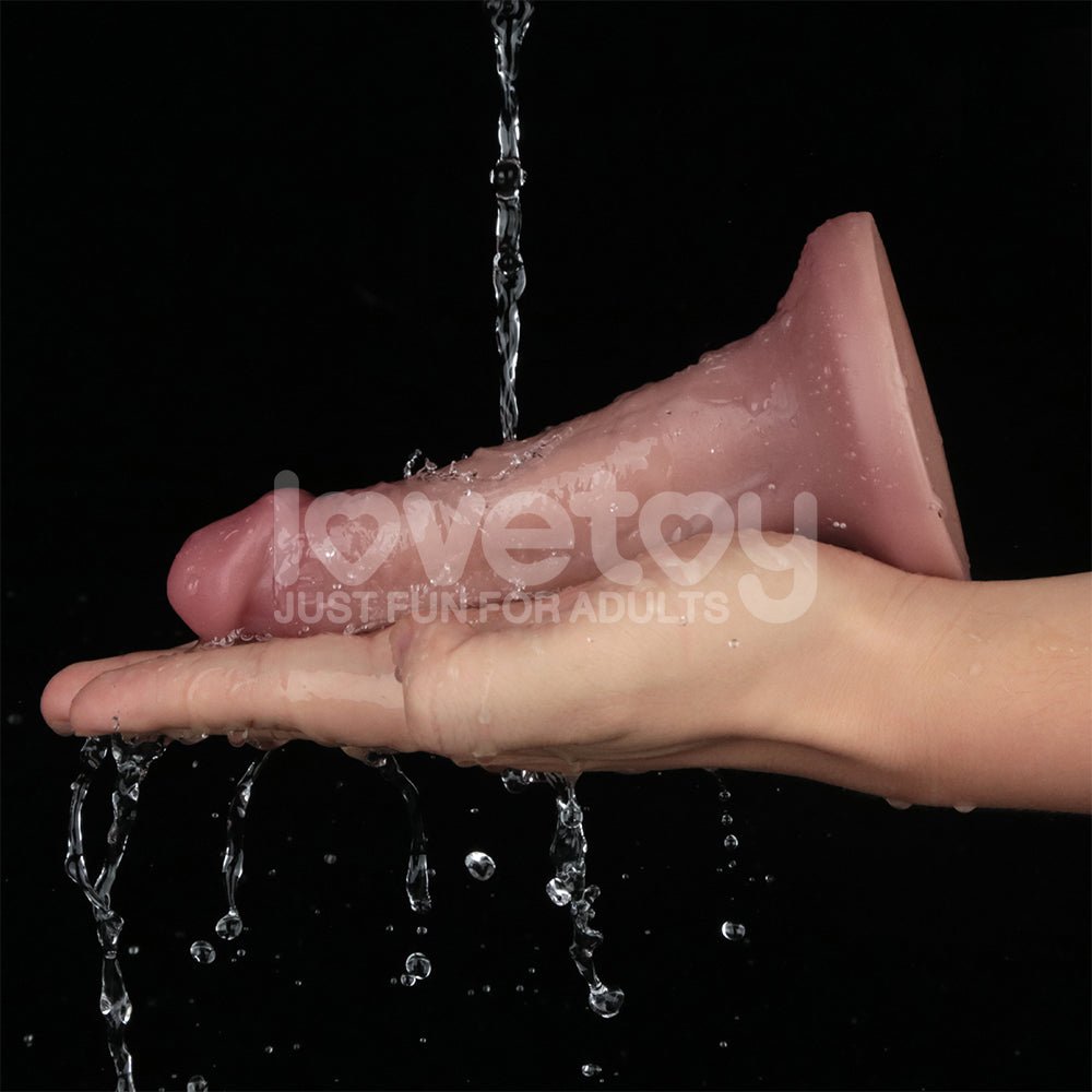 Dual Density Power Cock - 6 Inch Flesh - Vibrating Dong - DONGS