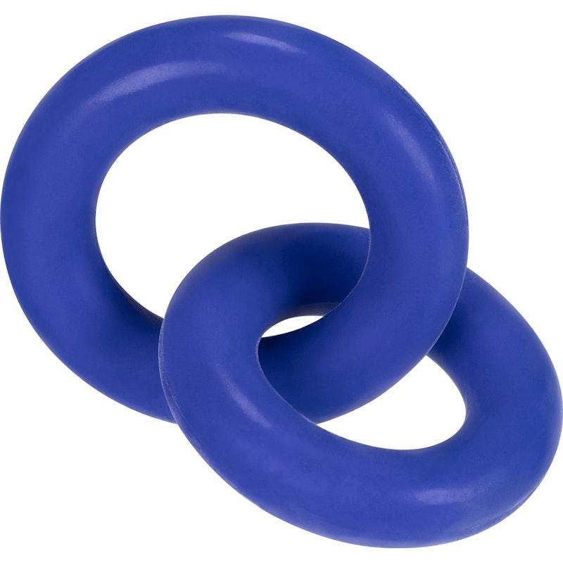 DUO Linked Cock/Ball Rings by Hunkyjunk Cobalt - Adult Toys