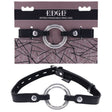 EDGE Interchangeable Ring Gag - Black Mouth Gag Restraint with 2 Interchangeable Pieces - BONDAGE - TOYS