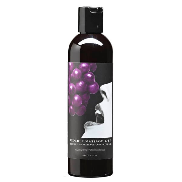 Edible Massage Oil - Gushing Grape Flavoured - LOTIONS & LUBES