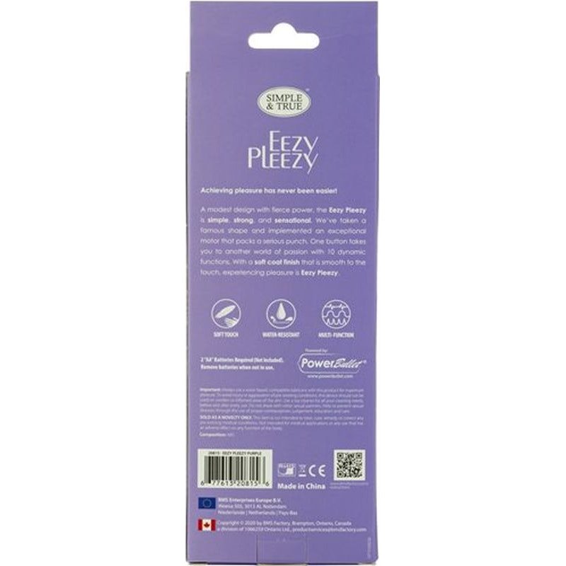 Eezy Pleezy 10 Speed 18cm Bullet Vibrator Purple - Adult Toys