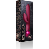 Every Girl Rabbit Vibrator Burgundy - Adult Toys