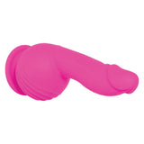 Evolved Ballistic - Pink 19 cm USB Rechargeable Vibrating Dong with Balls Motor & Remote - DONGS