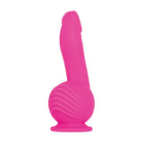 Evolved Ballistic - Pink 19 cm USB Rechargeable Vibrating Dong with Balls Motor & Remote - DONGS