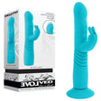 Evolved BUNNY HOP - Teal 25.1 cm USB Rechargeable Thrusting Rabbit Vibrator with Suction Base - Naughty by Nature Adult Store