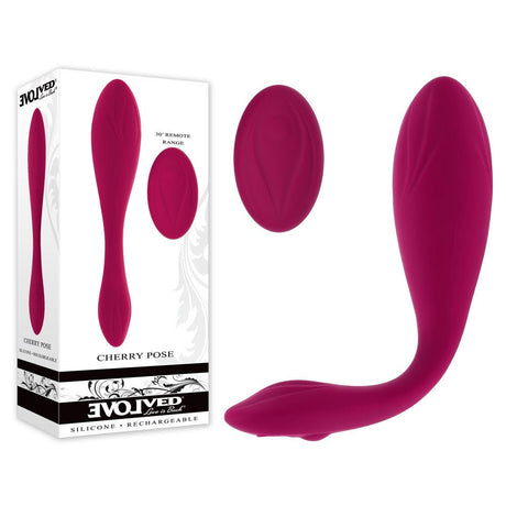 Evolved CHERRY POSE - Pink Flexible & Posable Vibrator with Remote - VIBRATORS - Naughty by Nature Adult Store