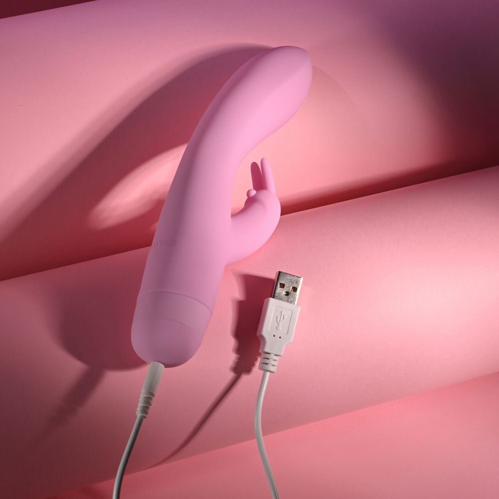 Evolved Cushy Bunny Pink 19.1 cm USB Rechargeable Rabbit Vibrator - VIBRATORS