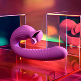 Evolved Deep Ecstasy Purple Thrusting And Tapping Vibrator - VIBRATORS