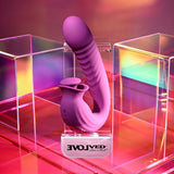 Evolved Deep Ecstasy Purple Thrusting And Tapping Vibrator - VIBRATORS