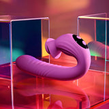 Evolved Deep Ecstasy Purple Thrusting And Tapping Vibrator - VIBRATORS