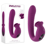 Evolved Deep Ecstasy Purple Thrusting And Tapping Vibrator - VIBRATORS