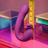 Evolved Deep Ecstasy Purple Thrusting And Tapping Vibrator - VIBRATORS