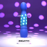 Evolved Disco Diva Blue Rechargeable Light Up Vibrator - VIBRATORS
